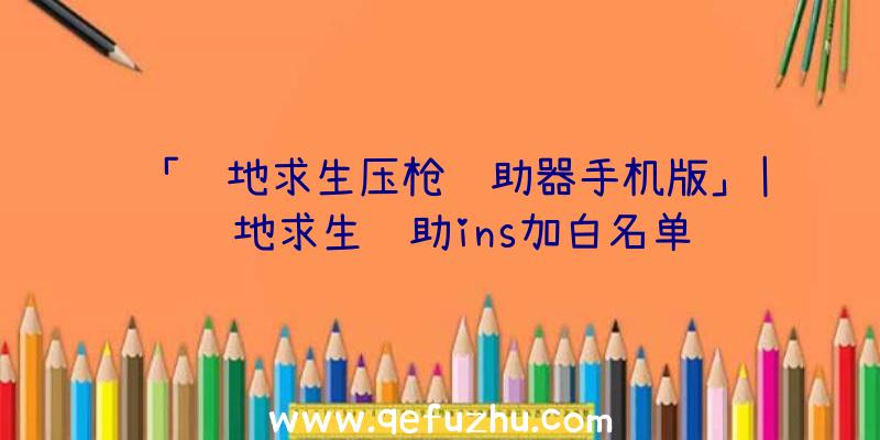 「绝地求生压枪辅助器手机版」|绝地求生辅助ins加白名单